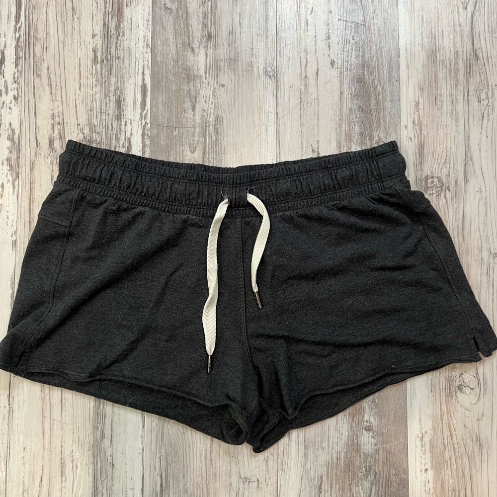Lululemon dark grey Athletic Shorts with White Drawstring